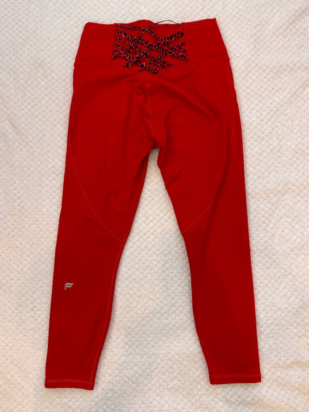 Fabletics Boost PowerHold 7/8 Leggings Electric Cherry Leopard Size M